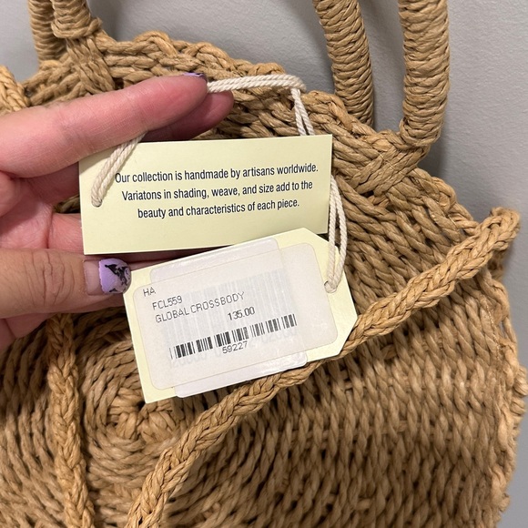 Handmade Woven Straw Crossbody Bag - Brand New with Tags! - Picture 5 of 5